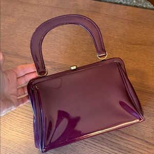 GOLDCREST LEATHERGOODS - MCM Vintage Plum Patent Leather Handbag